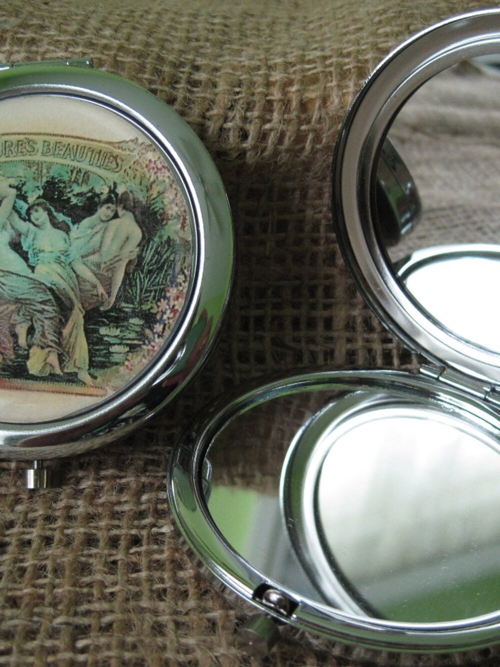 Cigar Box Label Themed Compact/Pocket Mirror